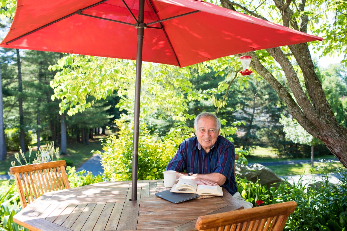 Resident sitting at table