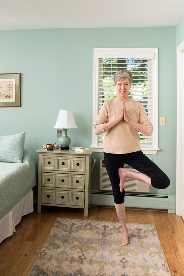 woman doing yoga