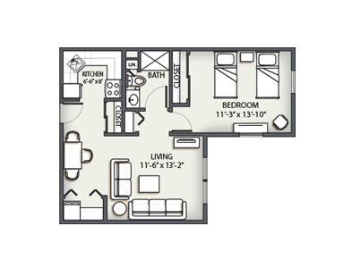 one bedroom apartment