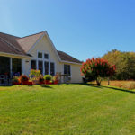 back of townhome in fall
