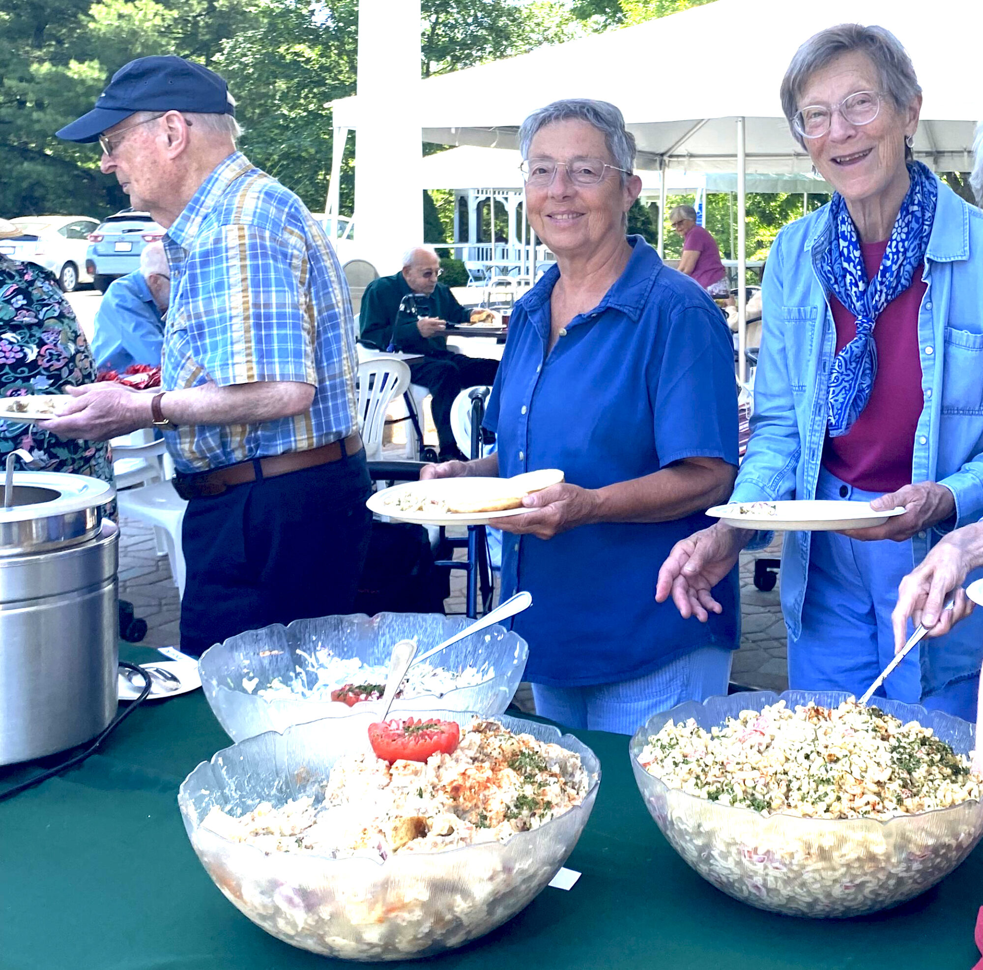 residents at a picnic