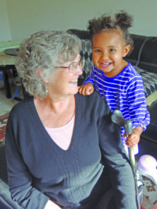Eleanor Johnson with granddaughter