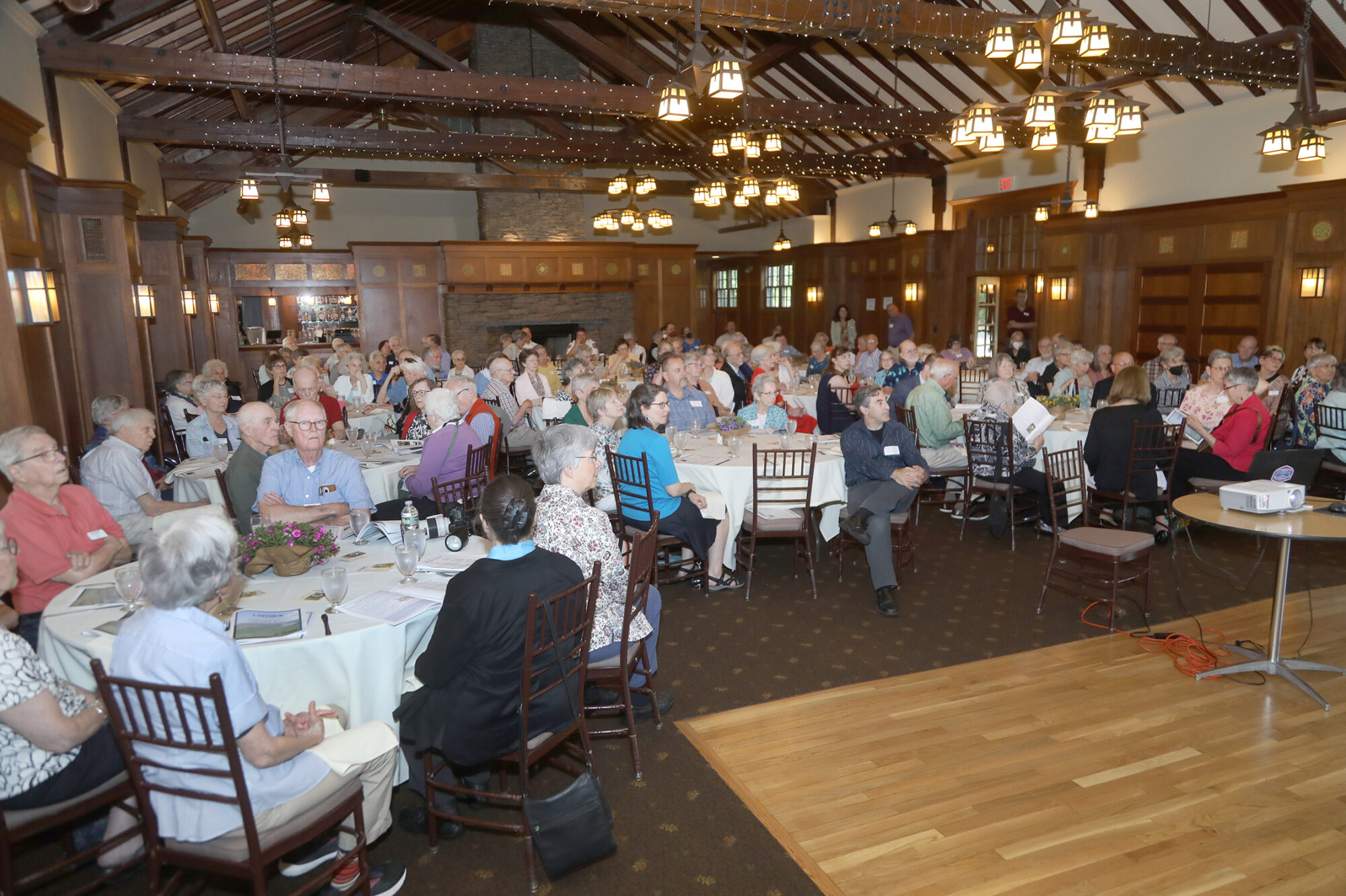 Many men and women residents at Lathrop Annual Meeting